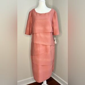 Connected Apparel Pink Midi Dress